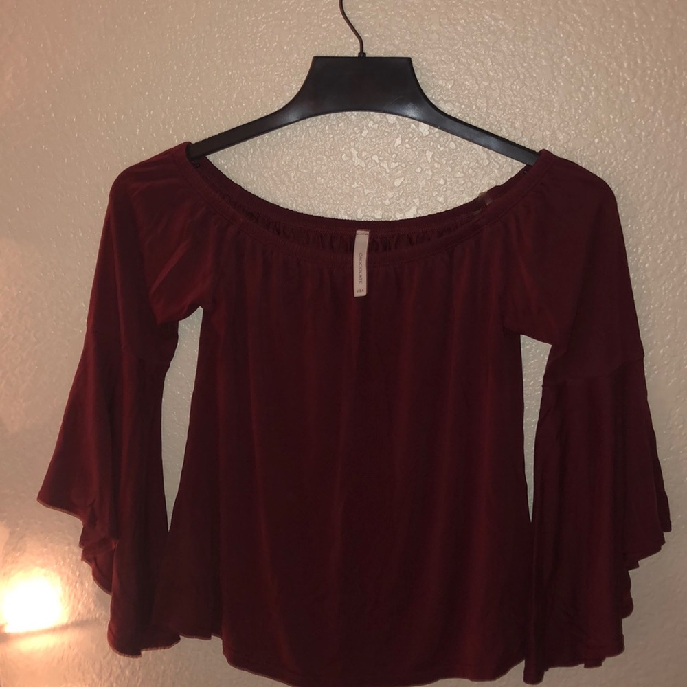 Maroon boho top